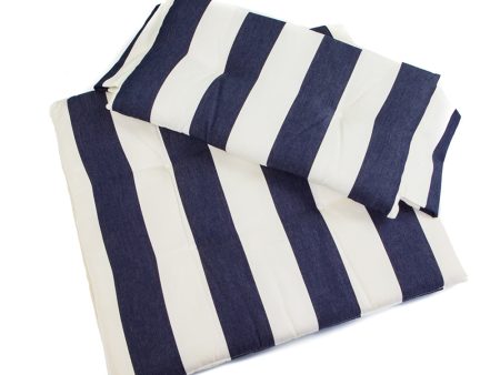 Whitecap Directors Chair II Replacement Seat Cushion Set - Navy  White Stripes [87240] Hot on Sale