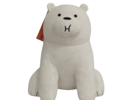 We Bare Bears Seaside Music Festival 11in. Crouching Plush Toy (Ice Bear) For Sale