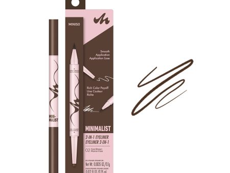 Minimalist 2-in-1 Eyeliner (02 Cool Brown) Online Hot Sale