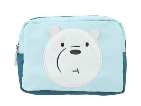 We Bare Bears Collection 5.0 Embroidered Rectangle Cosmetic Bag(Blue) Cheap