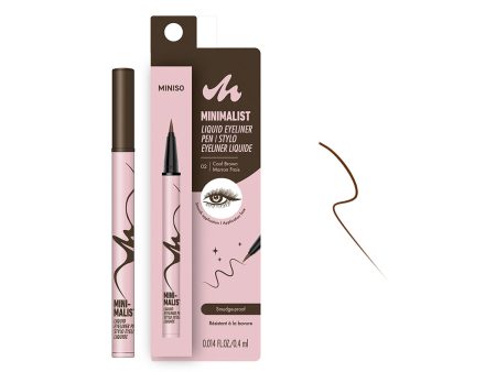 Minimalist Liquid Eyeliner Pen(02 Cool Brown) For Discount