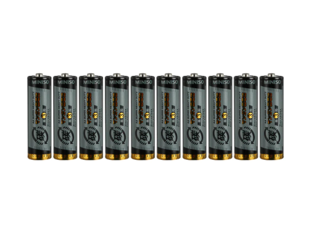 AA Carbon-zinc Battery, 10 Pack(Black) Discount